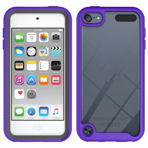 

For iPod Touch 5 / 6 / 7 Two-layer Design Shockproof PC + TPU Protective Case(Purple)