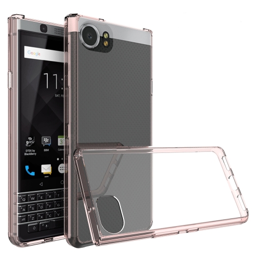 

For Blackberry Keyone Scratchproof TPU + Acrylic Protective Case(Pink)