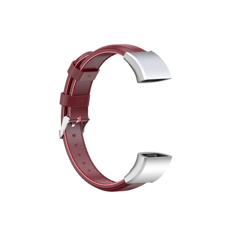 

For Huawei Band 3 & 4 Pro Oil wax Leather Strap(Crimson)