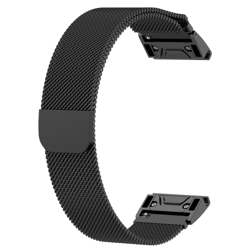 

For Garmin Fenix 6 Milanese Strap Watchband(Black)