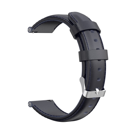 

For Garmin Forerunner 245 Oil Wax Calfskin Strap(Midnight Blue)