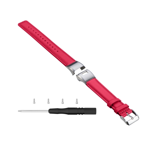 

For Garmin Vivosmart HR Leather Strap(Red)