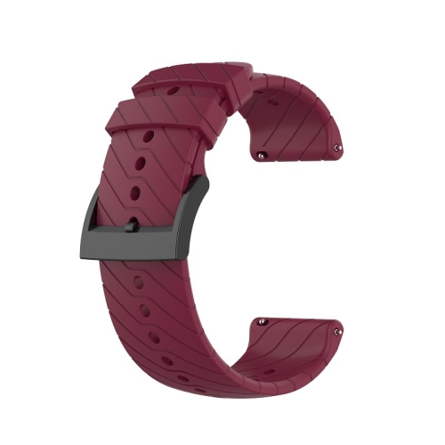 

For Suunto 7 Lightning Silicone Strap(Red Wine)