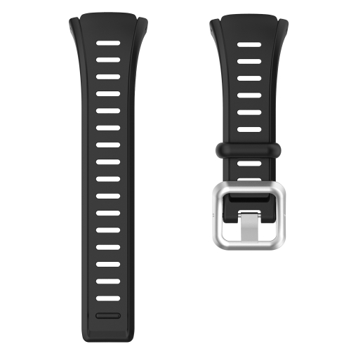 

For POLAR Polar FT60 Men's Silicone Watch Strap(Black)