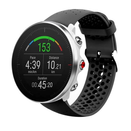 

For POLAR Vantage M Silicone Watch Strap(Black)