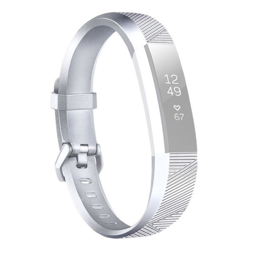 

For Fitbit Alta / Alta HR Metal-color Watch Strap Belt Buckle Watchband(Silver)