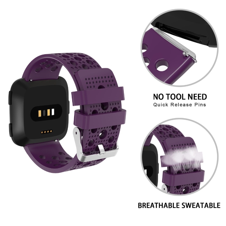 

For FITBIT Versa Breathable Watch Strap(Purple)