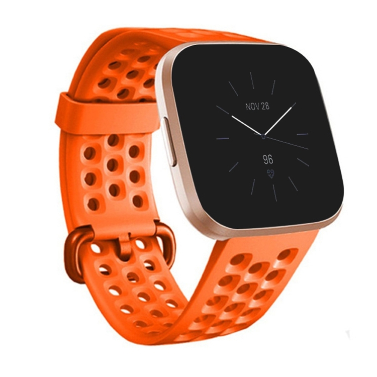 

For FITBIT Versa 2 Breathable Silicone Watch Band(Orange)