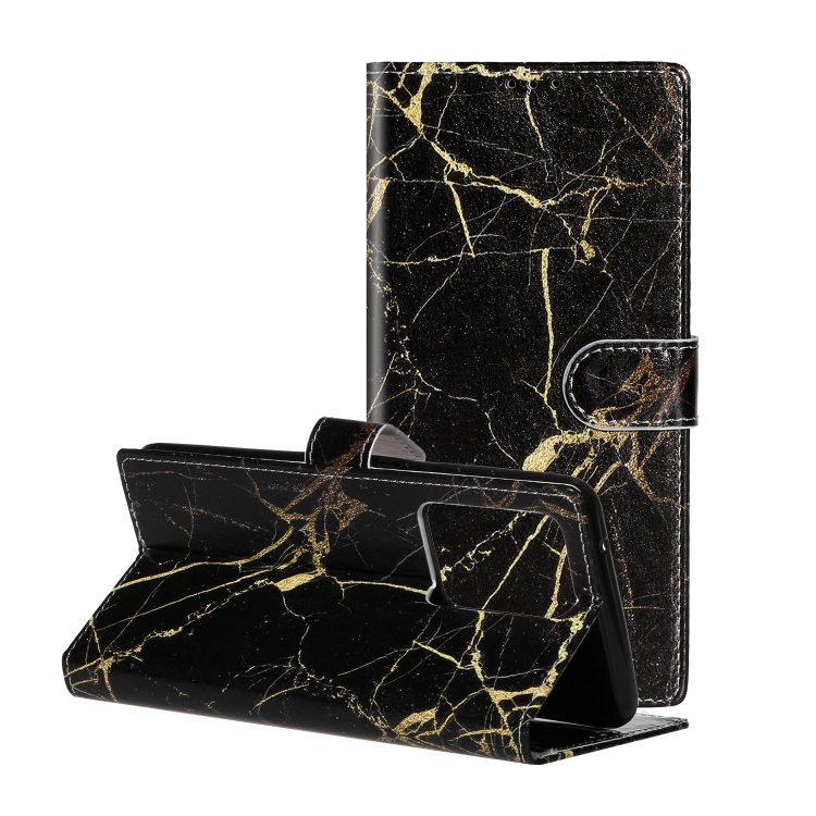

For Galaxy S20 Colored Drawing Marble Pattern Horizontal Flip PU Leather Case with Holder & Card Slots & Wallet(Black Gold)