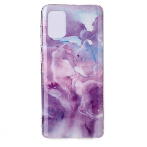 

For Galaxy A51 Coloured Drawing Pattern IMD Workmanship Soft TPU Protective Case(Purple Star)