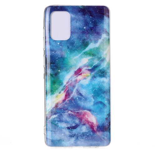 

For Galaxy A71 Coloured Drawing Pattern IMD Workmanship Soft TPU Protective Case(Blue Sky)