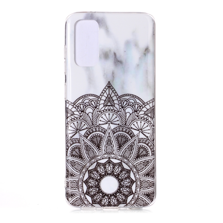 

For Galaxy S20 Marble Pattern Soft TPU Protective Case(Half Flower)