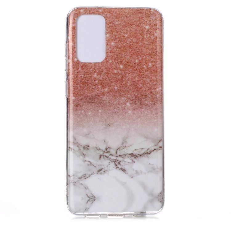 

For Galaxy S20+ Marble Pattern Soft TPU Protective Case(White Gold)