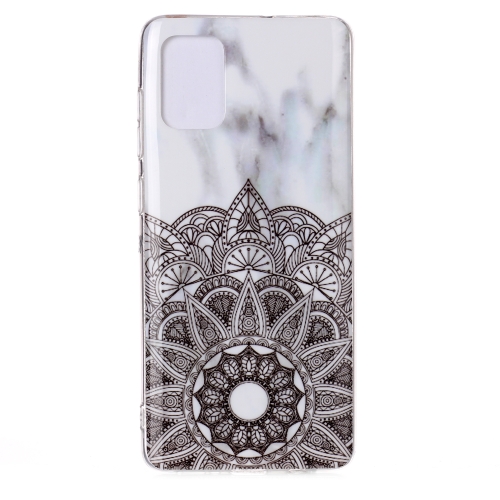 

For Galaxy A51 Marble Pattern Soft TPU Protective Case(Half Flower)