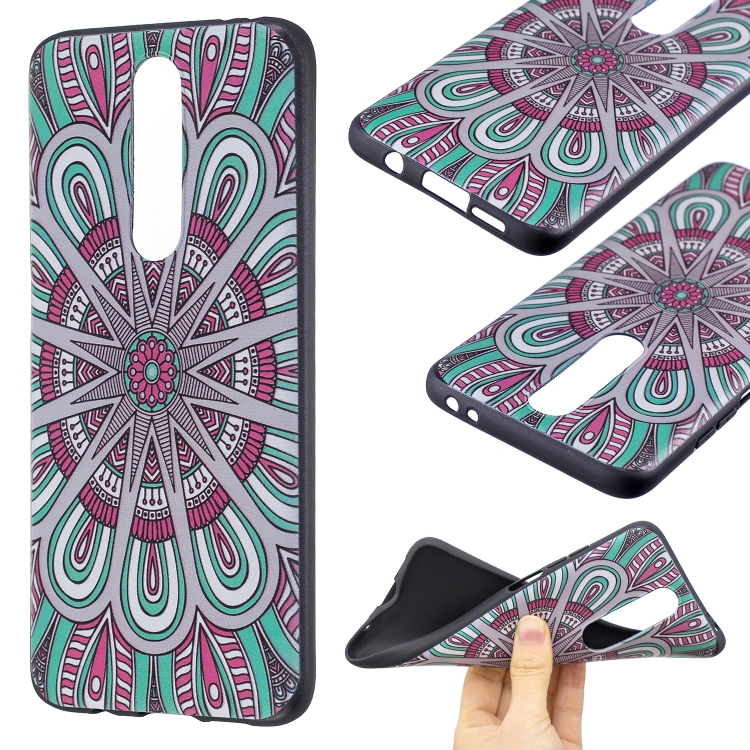 

For Xiaomi Redmi K30 Embossment Patterned TPU Soft Cover Case(Mandala)
