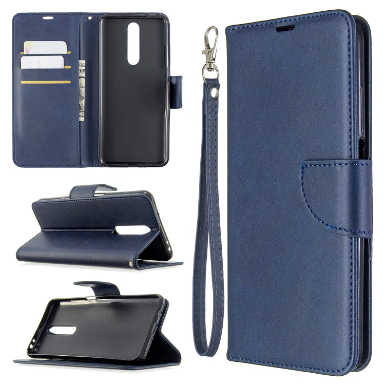 

For Xiaomi Redmi K30 Retro Lambskin Texture Pure Color Horizontal Flip PU Leather Case with Holder & Card Slots & Wallet & Lanyard(Blue)