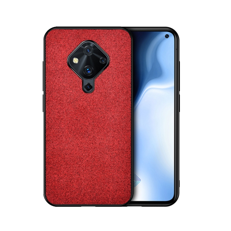 

For Vivo S1 Pro (Indian Version) Shockproof Cloth Texture PC + TPU Protective Case(Red)