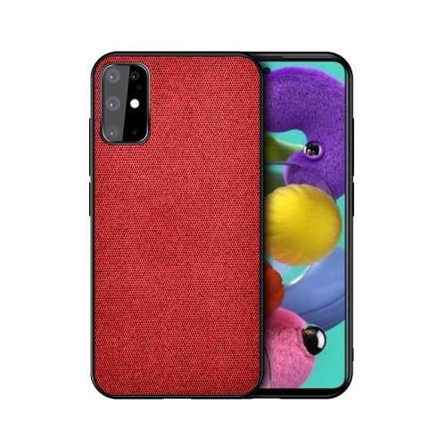 

For Galaxy S20+ Shockproof Cloth Texture PC + TPU Protective Case(Red)