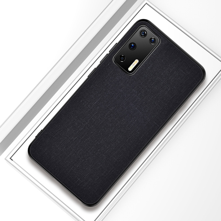 

For Huawei P40 Shockproof Cloth Texture PC + TPU Protective Case(Black)