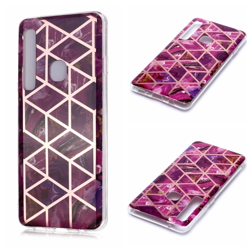 

For Galaxy A9 (2018) / A9s Plating Marble Pattern Soft TPU Protective Case(Purple)