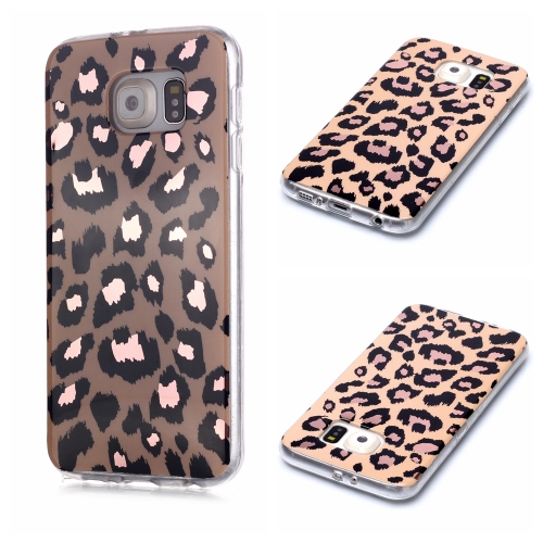 

For Galaxy S6 edge Plating Marble Pattern Soft TPU Protective Case(Leopard)