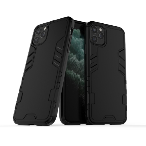 

For iPhone 11 Pro Max Simple Style Shockproof PC + TPU Case(Black)