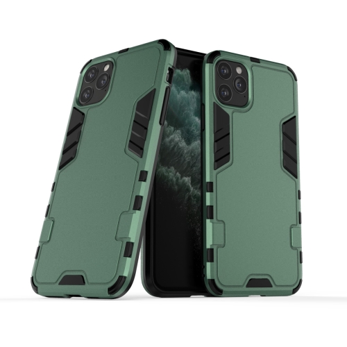 

For iPhone 11 Pro Max Simple Style Shockproof PC + TPU Case(Green)