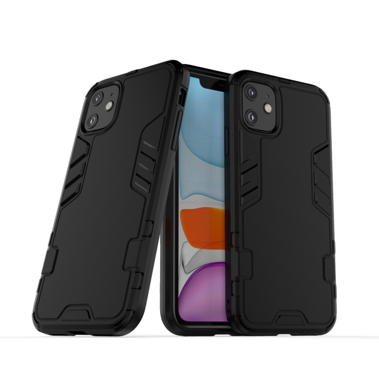 

For iPhone 11 Simple Style Shockproof PC + TPU Case(Black)