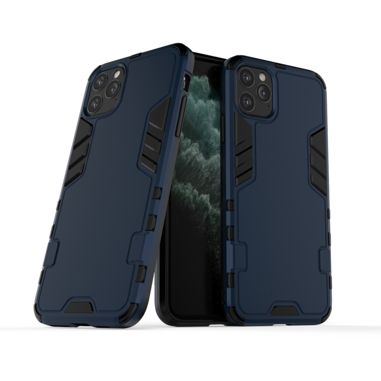 

For iPhone 11 Pro Simple Style Shockproof PC + TPU Case(Blue)