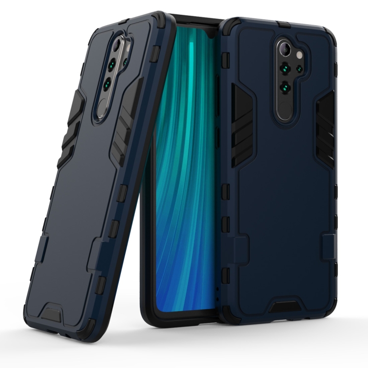 

For Xiaomi Redmi Note 8 Pro Simple Style Shockproof PC + TPU Case(Blue)