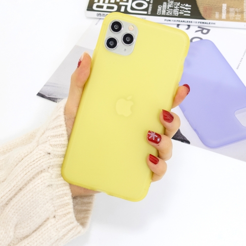 

For iPhone 11 Pro 1.5mm Liquid Emulsion Translucent TPU case(Yellow)