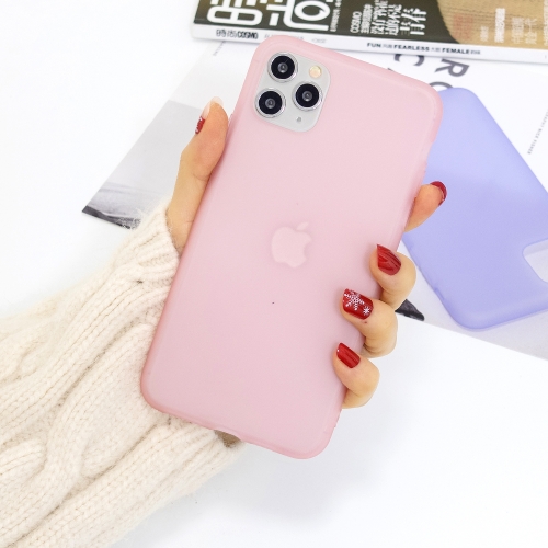 

For iPhone 11 Pro Max 1.5mm Liquid Emulsion Translucent TPU case(Pink)