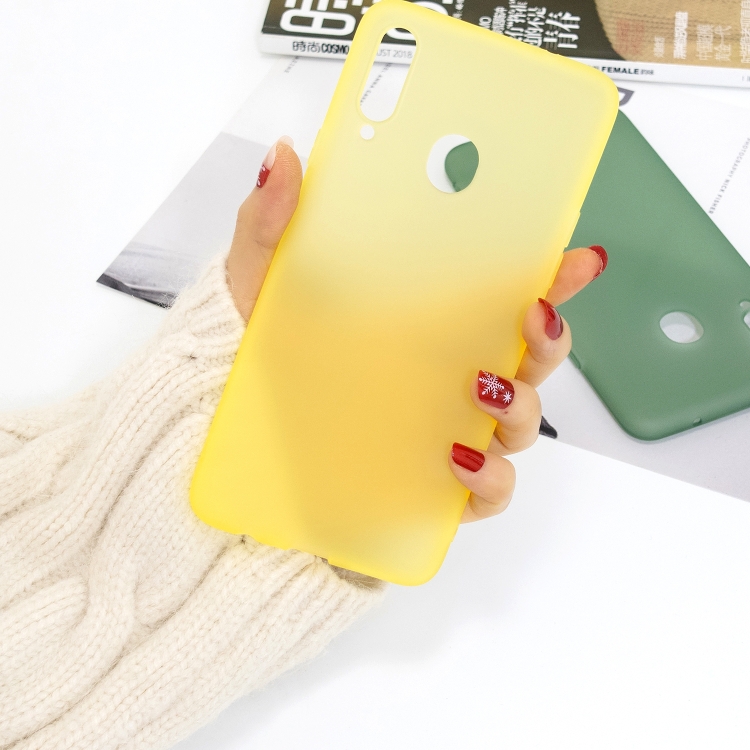 

For Galaxy A20s 1.5mm Liquid Emulsion Translucent TPU case(Yellow)