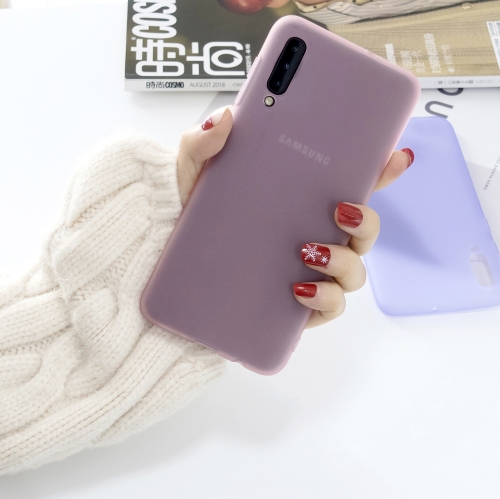 

For Galaxy A50 1.5mm Liquid Emulsion Translucent TPU case(Pink)