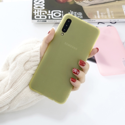 

For Galaxy A50 1.5mm Liquid Emulsion Translucent TPU case(Yellow)