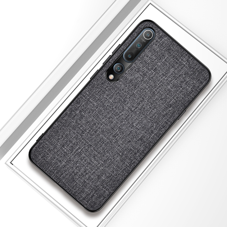 

For Xiaomi Mi 10 Shockproof Cloth Texture PC + TPU Protective Case(Grey)