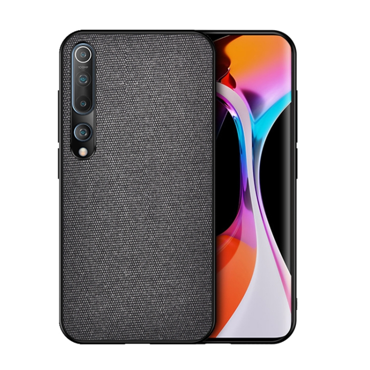 

For Xiaomi Mi 10 Shockproof Cloth Texture PC + TPU Protective Case(Black)