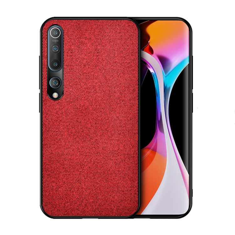 

For Xiaomi Mi 10 Shockproof Cloth Texture PC + TPU Protective Case(Red)
