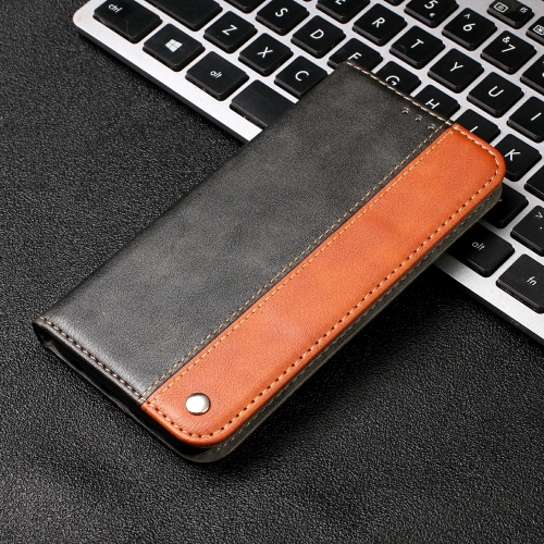 

For Xiaomi Redmi Note 8 Pro Business Solid Color Stitching Horizontal Flip PU Leather Case with Holder & Card Slot(Brown)