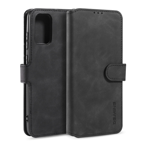 

For Galaxy S20 DG.MING Retro Oil Side Horizontal Flip Case with Holder & Card Slots & Wallet(Black)