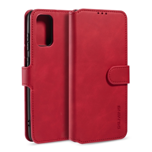 

For Galaxy S20 DG.MING Retro Oil Side Horizontal Flip Case with Holder & Card Slots & Wallet(Red)