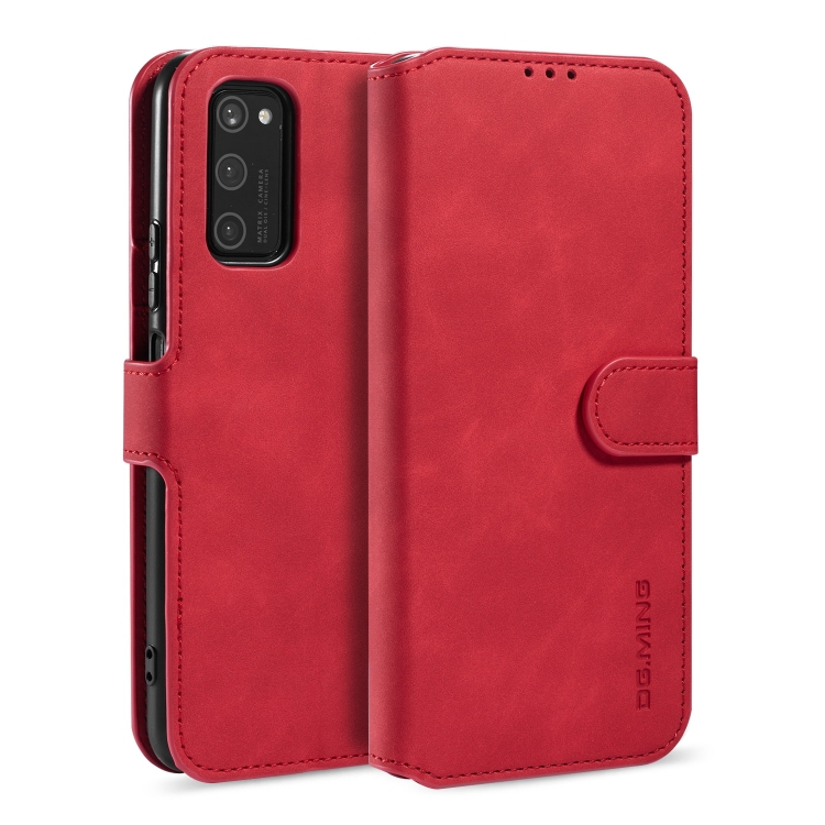 

For Huawei Honor V30 Pro DG.MING Retro Oil Side Horizontal Flip Case with Holder & Card Slots & Wallet(Red)