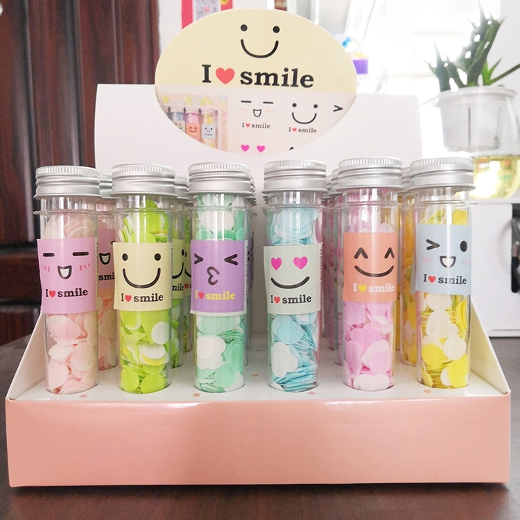 

10 PCS Disposable Portable Travel Tube Shape Boxed Confetti Soap Mini Soap Plate(Emoji Series)