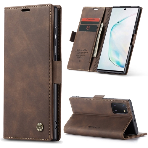 

For Galaxy A81 / Note 10 Lite CaseMe Multifunctional Horizontal Flip Leather Case, with Card Slot & Holder & Wallet(Coffee)