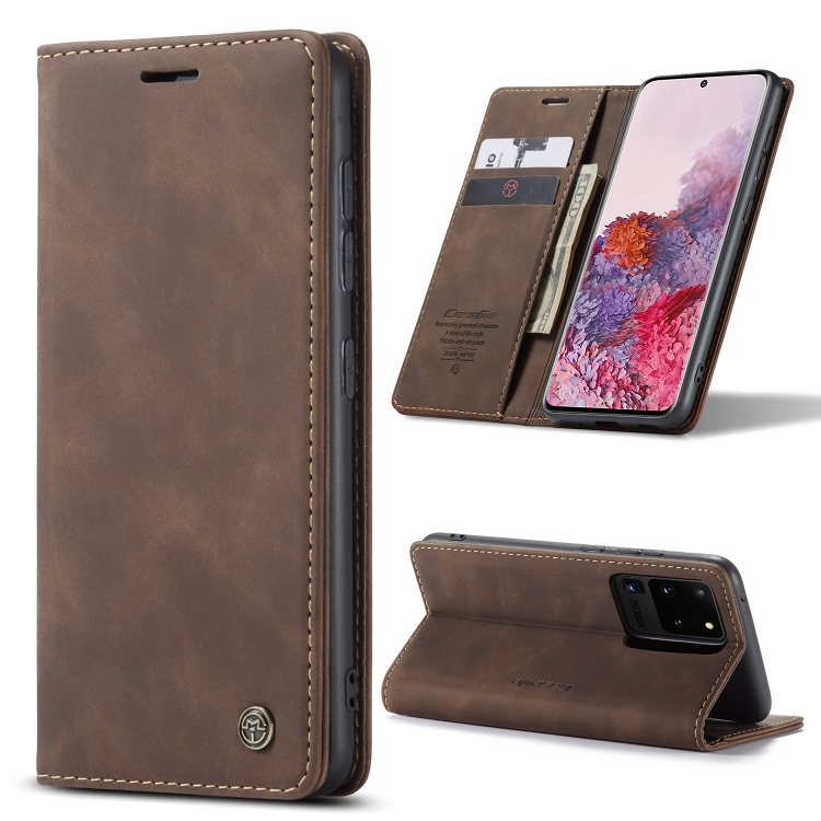 

For Galaxy S20 Ultra CaseMe Multifunctional Horizontal Flip Leather Case, with Card Slot & Holder & Wallet(Coffee)