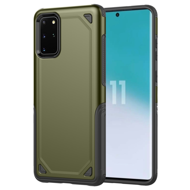 

For Galaxy S20+ Shockproof Rugged Armor Protective Case(Army Green)