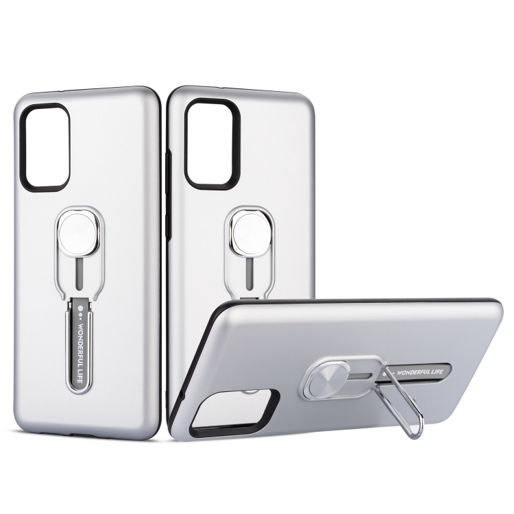 

For Galaxy S20 Shockproof TPU + PC Protective Case with Holder(Silver)