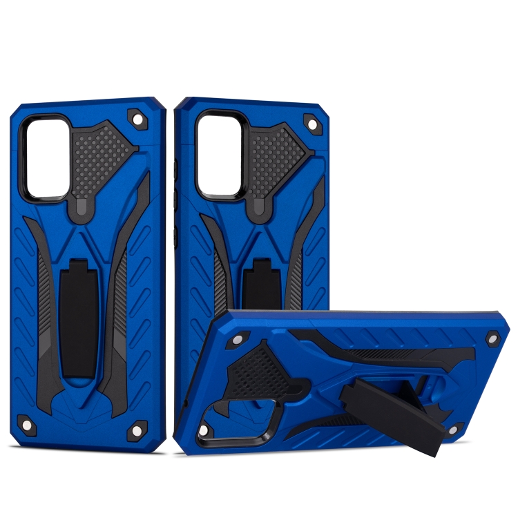 

For Galaxy S20+ Shockproof TPU + PC Protective Case with Holder(Blue)