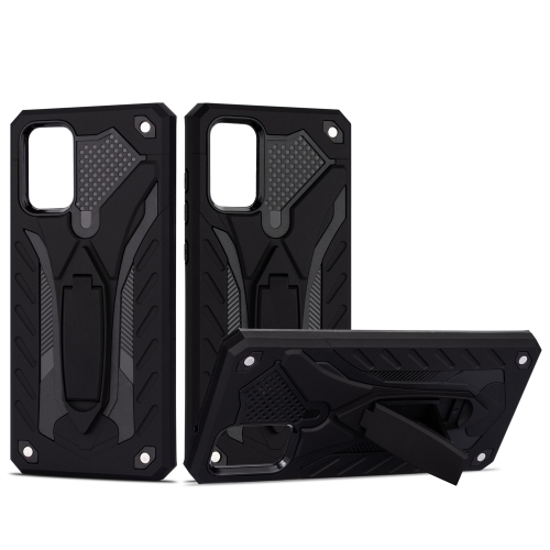

For Galaxy S20+ Shockproof TPU + PC Protective Case with Holder(Black)