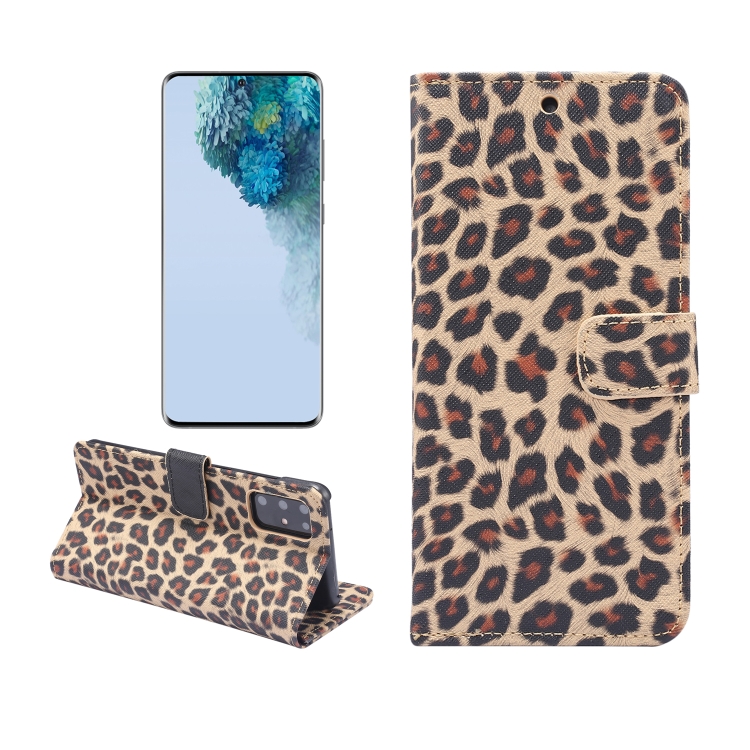 

For Galaxy S20 Leopard Pattern Horizontal Flip Leather Case with Holder & Card Slots(Yellow)